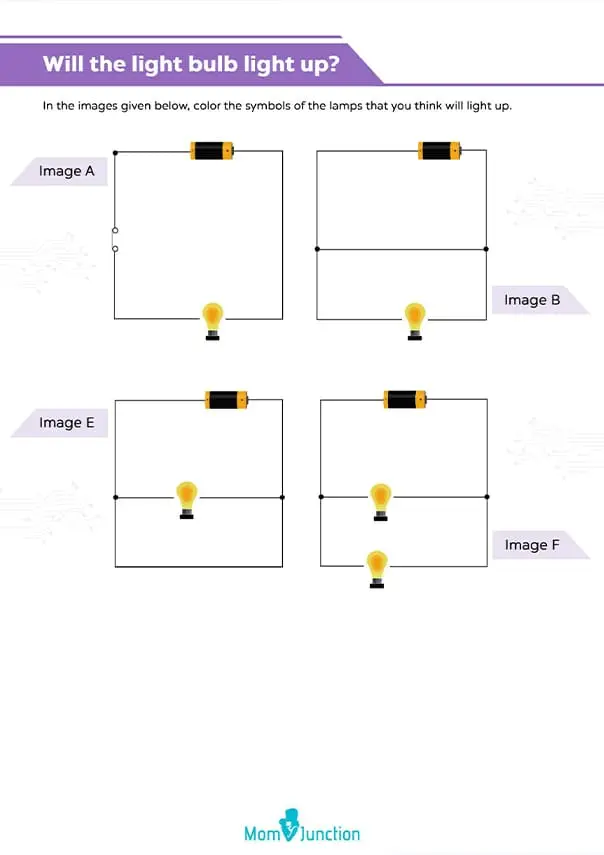 Series And Parallel Circuits Worksheet For Fourth Graders