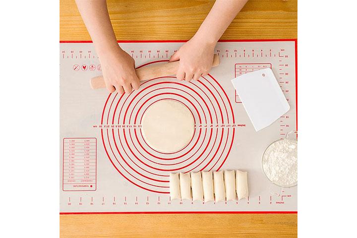 23.6 15.7 Pure Color Gray Bakingfun Large Silicone Baking Mat Countertop Protector Pastry Mat for Rolling Dough Fondant Mat Heat Resistant Table Mat Silicone Placemat
