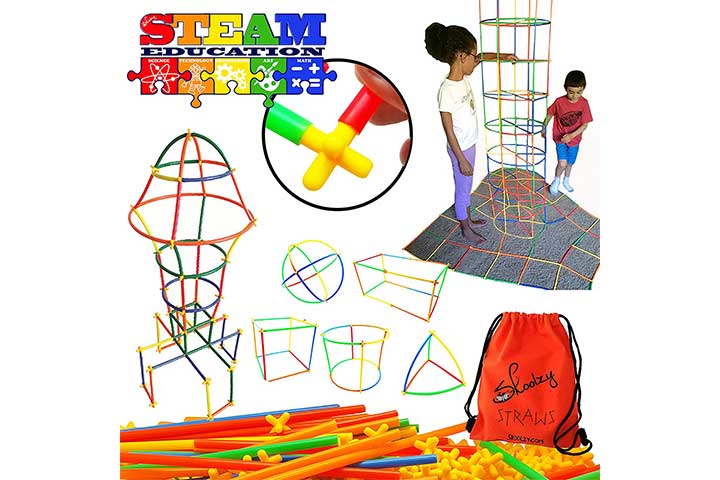 Skoolzy STEM Toys Connecting Straws Building Kits