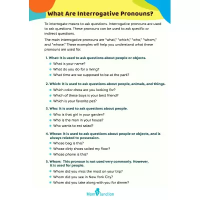 Interrogative Pronouns Worksheets For Kids_image