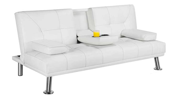 Yaheetech Convertible Futon Modern Recliner Sofa Bed