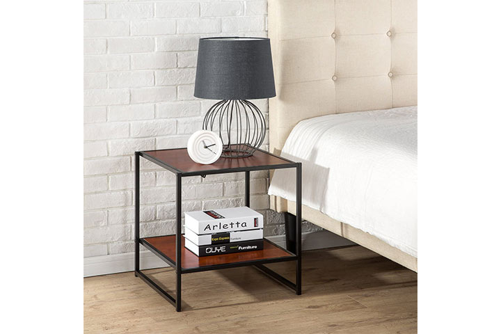 Zinus Modern Studio Collection 20 Inch Square Side End Table