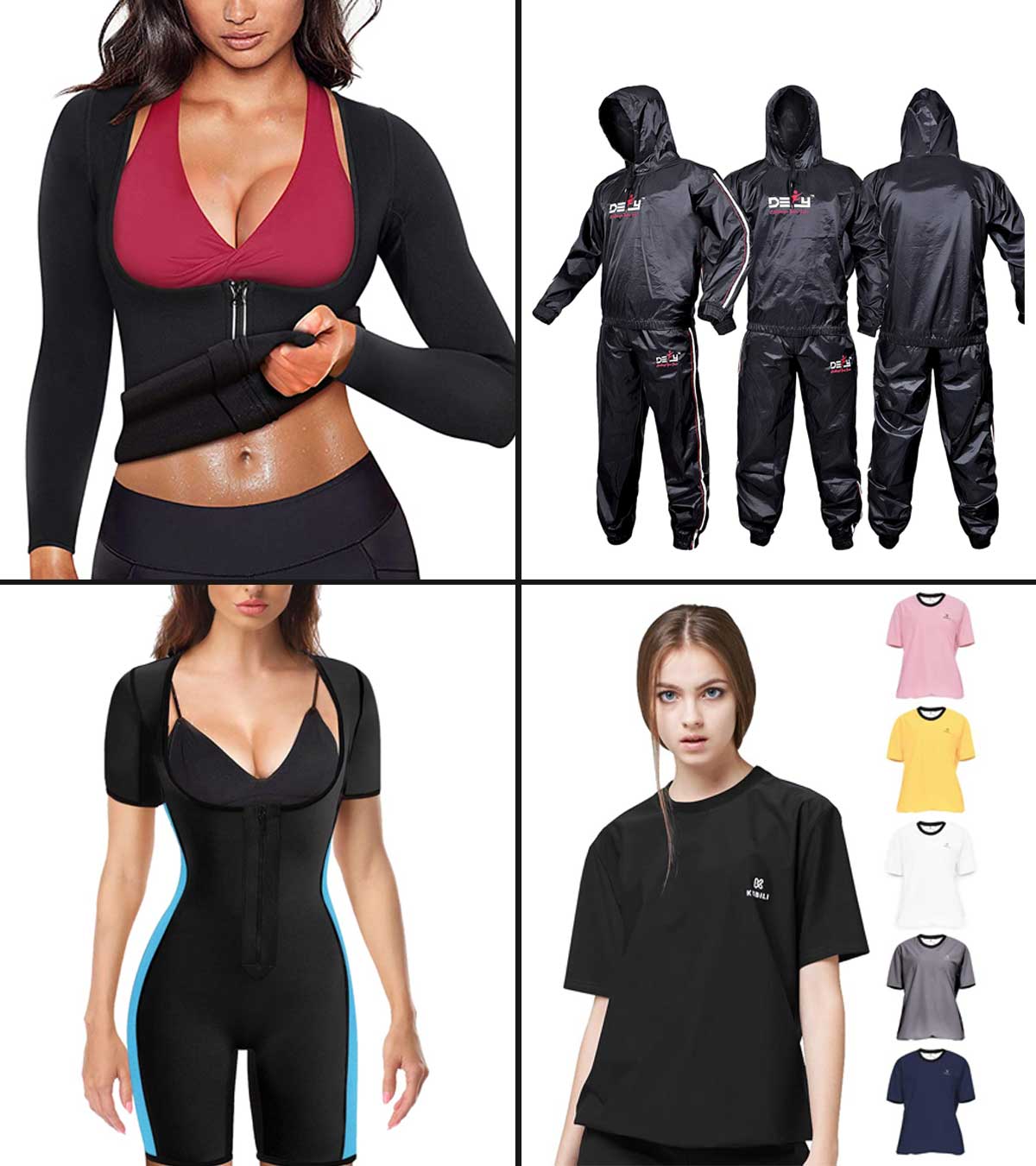DNRZY F.I.T Sweat Sauna Suits Durable Long Sleeves Running Workout Clothes 