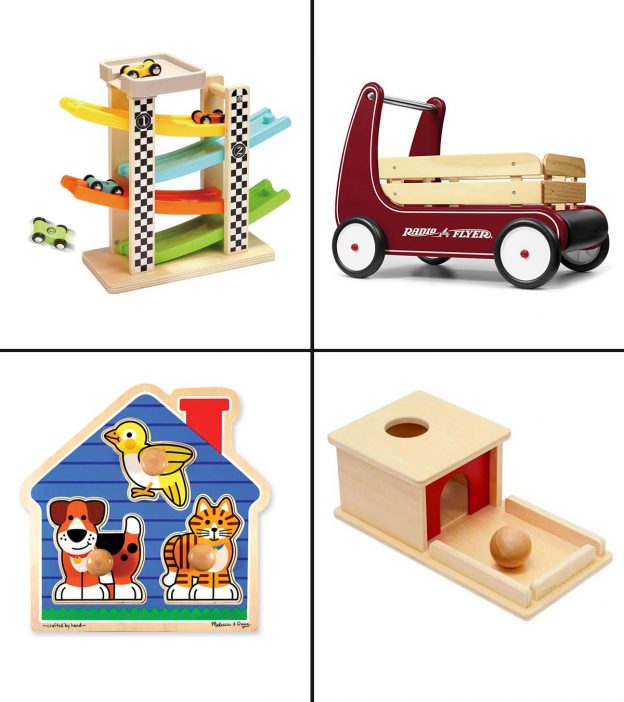 New Toddlers Ages 12 Months Manhattan Toy Mix 'Em Up Farm Animals Wood Blocks 