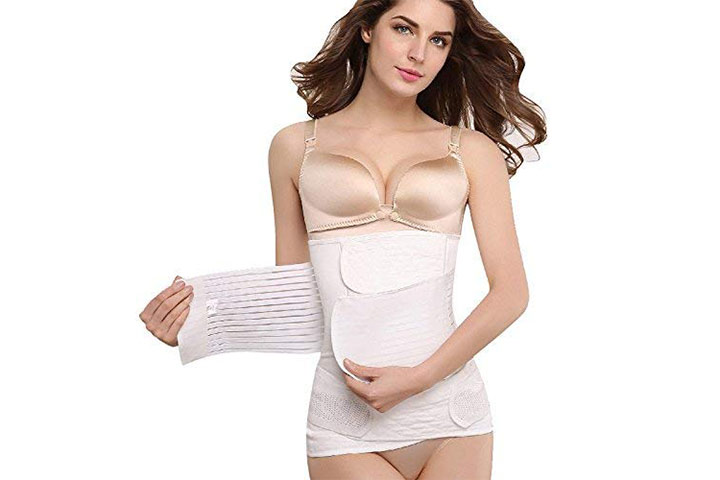  Arcamido Woman Cotton and Polyester Maternity Support Elastic Postpartum Abdomen Recovery Belt