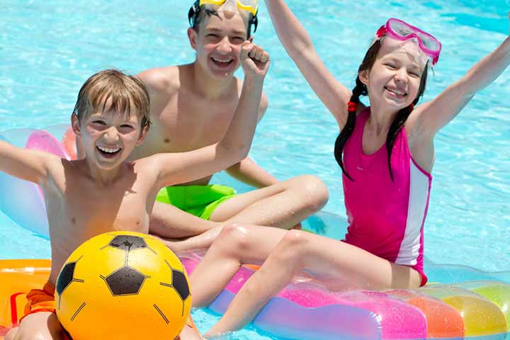 Ball Pass In Pool activities for 8 year olds