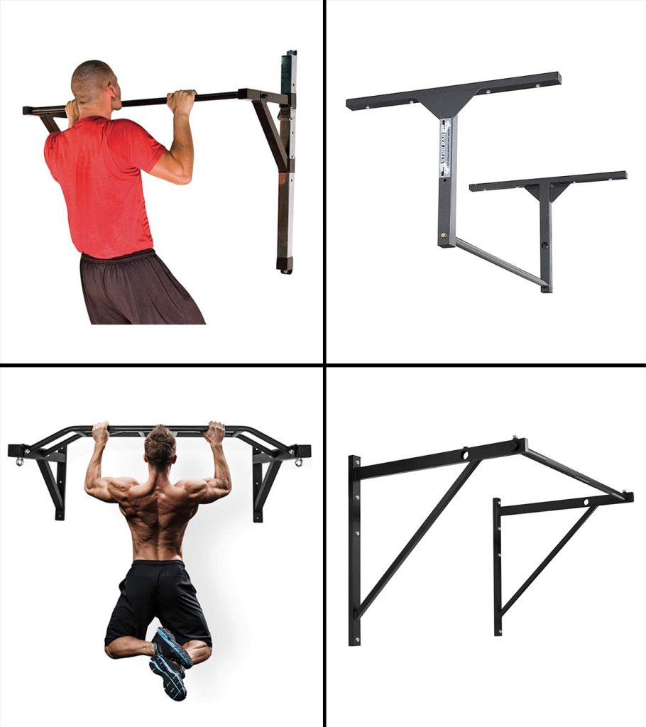 Wall Mounted Chin Up Bar Multi Grip Pull Up Bar with 6 Non-Slip Handles 