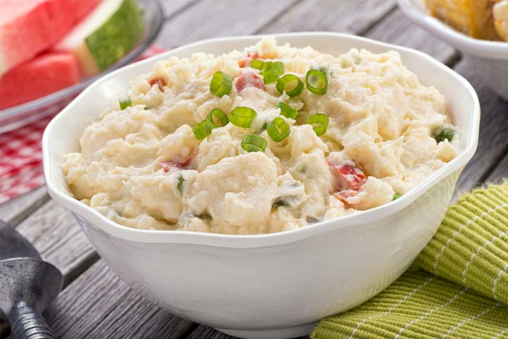 Creamy potato salad for babies