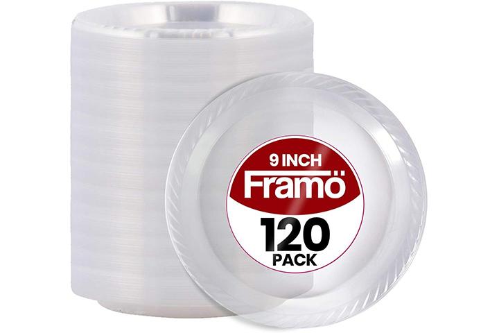 Nicole Fantani's Ideal Dining 10 Disposable Red Plastic plates Good to use  in Microwave, Bulk Stock for Restaurant, Hotel, Deli & Elegant Parties :  100 Count 