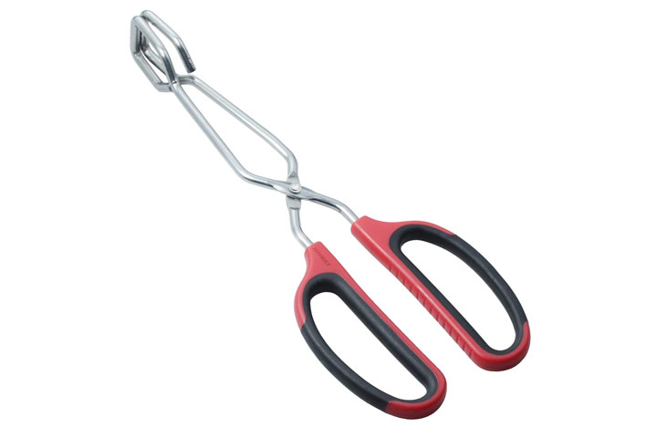 HINMAY Kitchen 10-Inch Stainless Steel Scissor Cooking Tongs