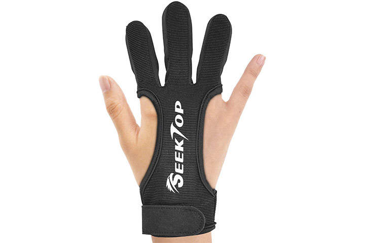 Eamber Archery Shooting Gloves Leather Bow Protective Archery Gloves Three Finger Recurve Bow Archery Glove 