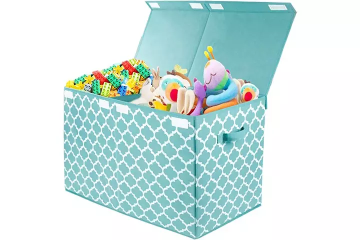 Kids Large Toy Chest with Flip-Top Lid 