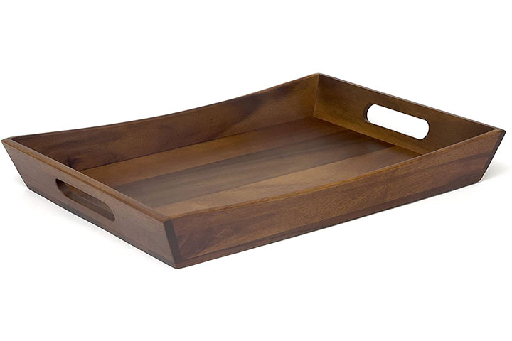 Lipper International 1165 Acacia Curved Serving Tray