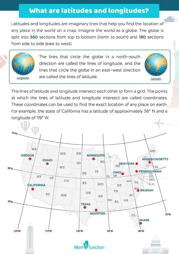 Longitude And Latitude Worksheets For Kids