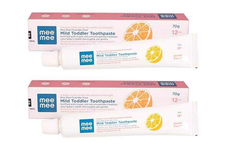 Mee Mee Fluoride-Free Orange Flavor Toothpaste 