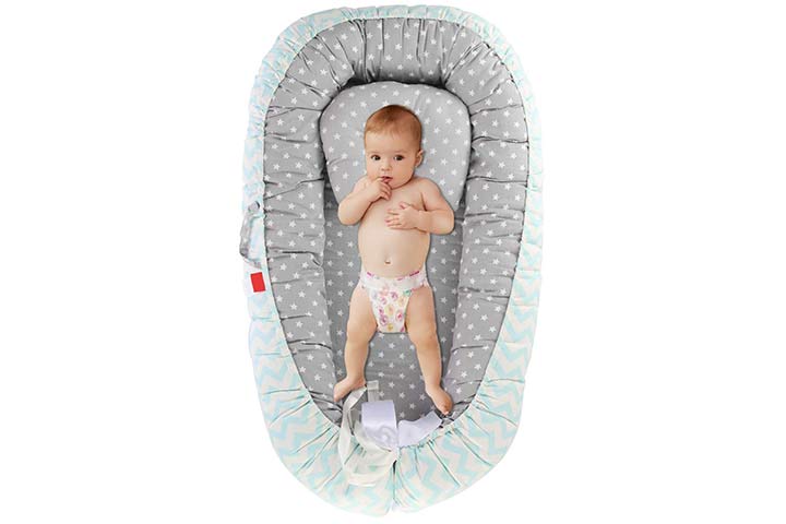 Oenbopo Baby Lounger Cotton Breathable Baby Bassinet