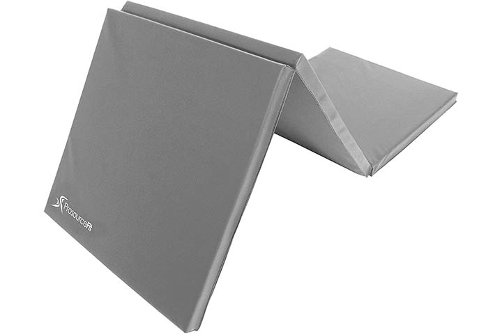 ProsourceFit Tri-Fold Folding Thick Exercise Mat - Grey 