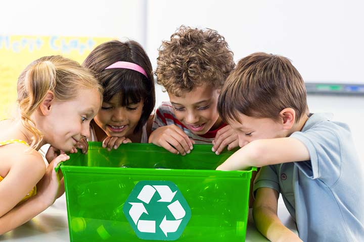Recycling waste as a hobby for kids