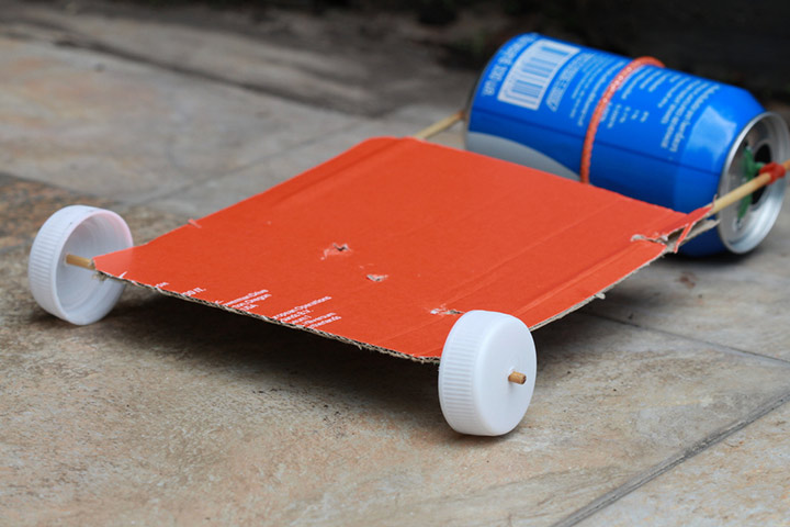 Homemade rolling back toy for children