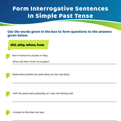 Verb Tense Worksheet: Past Tense In Interrogative Form