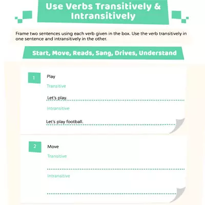 Verb Tense Worksheets: Transitive And Intransitive Verbs_image