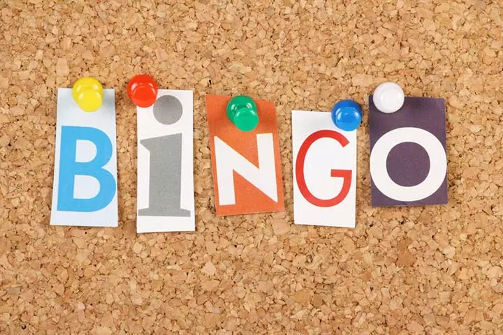 Word bingo, reading games for kids