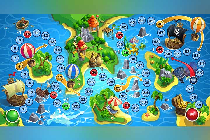 Pirate island, reading games for kids