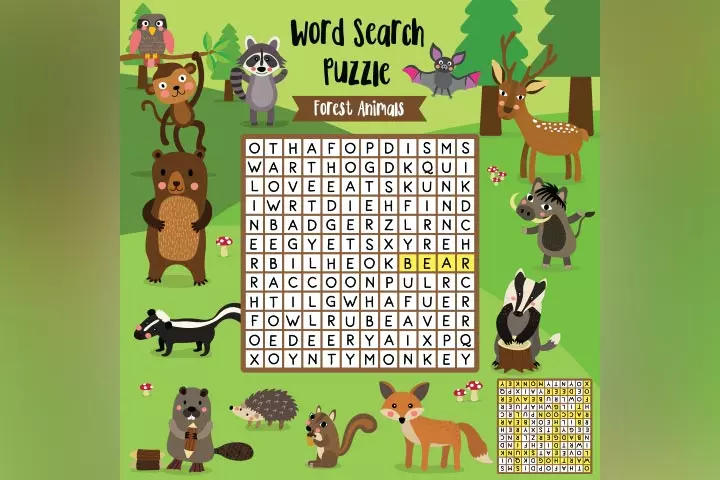 Word search, reading games for kids