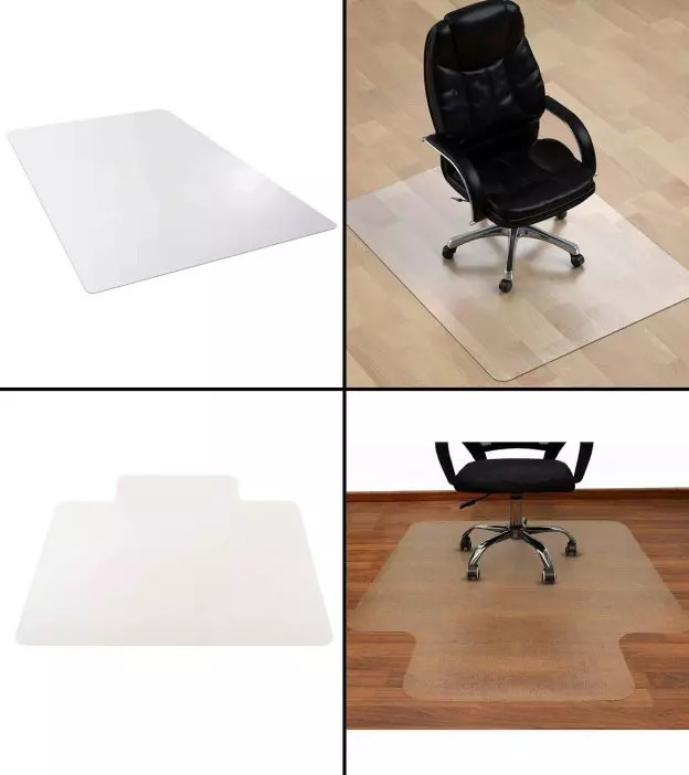 PRTTY Office Chair Mat,35×47 Computer Chair Mat for Carpet,Brown Protector Mat for Hardwood & Tile Floor,for Office,Home and Restauran. 