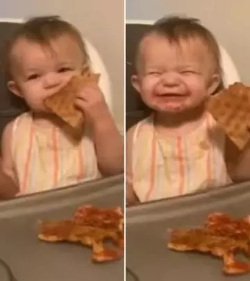 Adorable Baby Reacts To Her First Ever Pizza And You Wouldn’t Want To Miss It