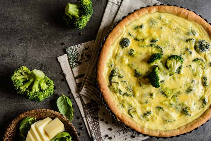 Broccoli and cheese quiche recipe for children