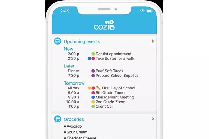 Cozi co-parenting app