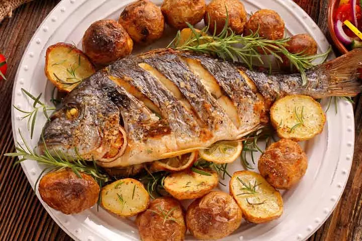 Fish healthy food for kids