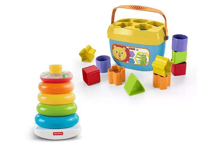 Fisher-Price Rock-a-Stack & Baby’s First Blocks Bundle