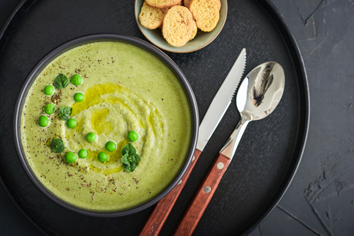Green pea soup recipes for babies