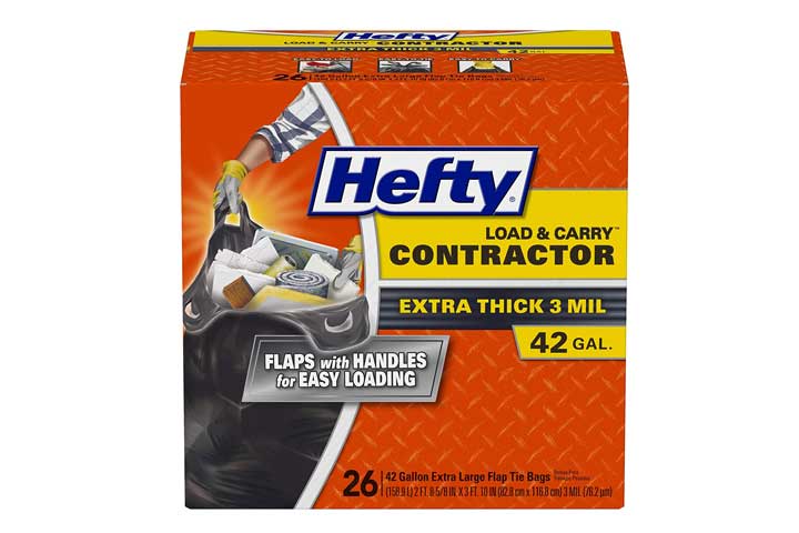 Hefty Load and Carry Contractor Heavy Duty TrashGarbage Bags