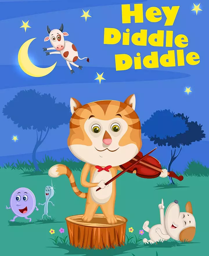 Hey diddle diddle nursery rhyme for babies