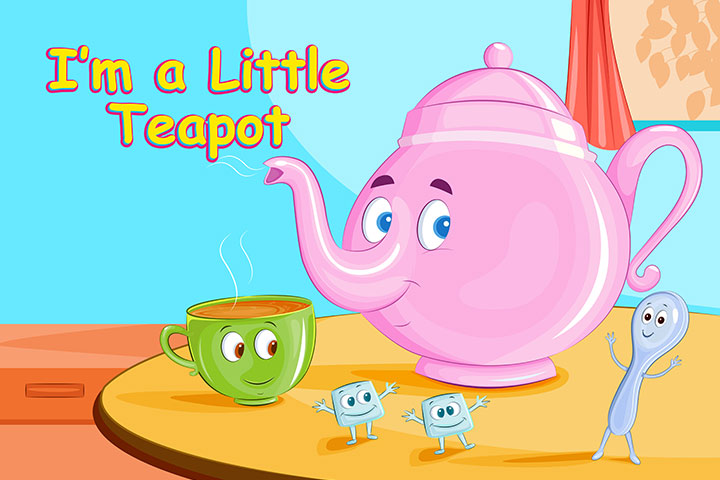 I'm a little teapot nursery rhyme for babies