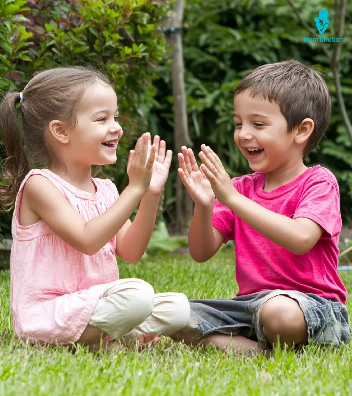 Kids Playing Hand Clapping Game