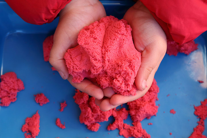 Kinetic Sand With Hair Conditioner recipe for kids