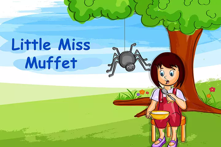 Little miss muffet nursery rhyme for babies