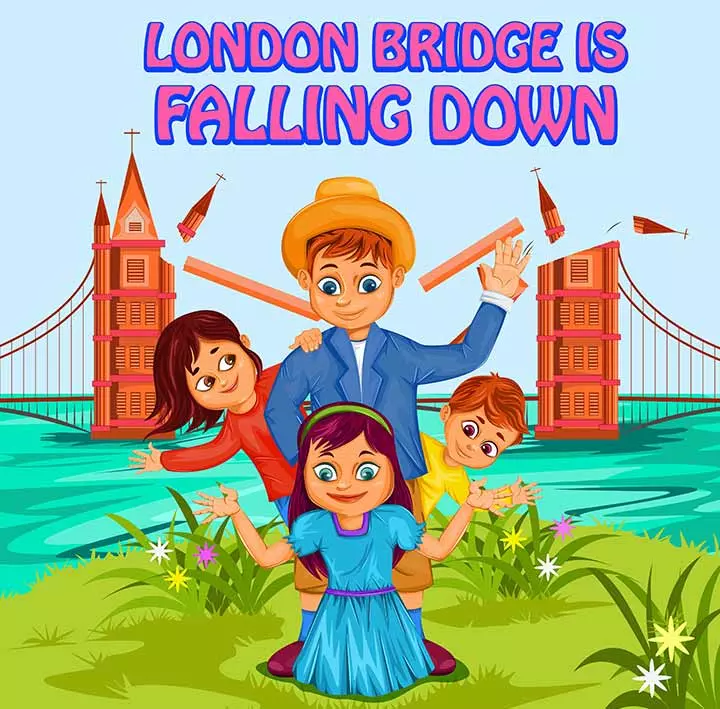 London bridge is falling down nursery rhyme for babies