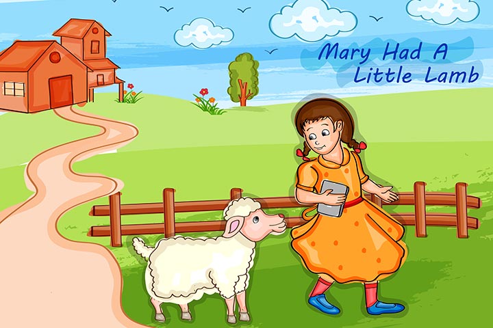 Mary had a little lamb nursery rhyme for babies