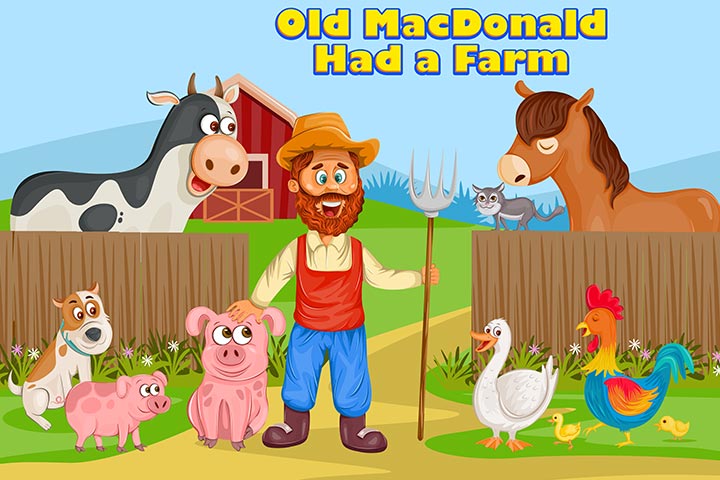 Old macdonald had a farm nursery rhyme for babies