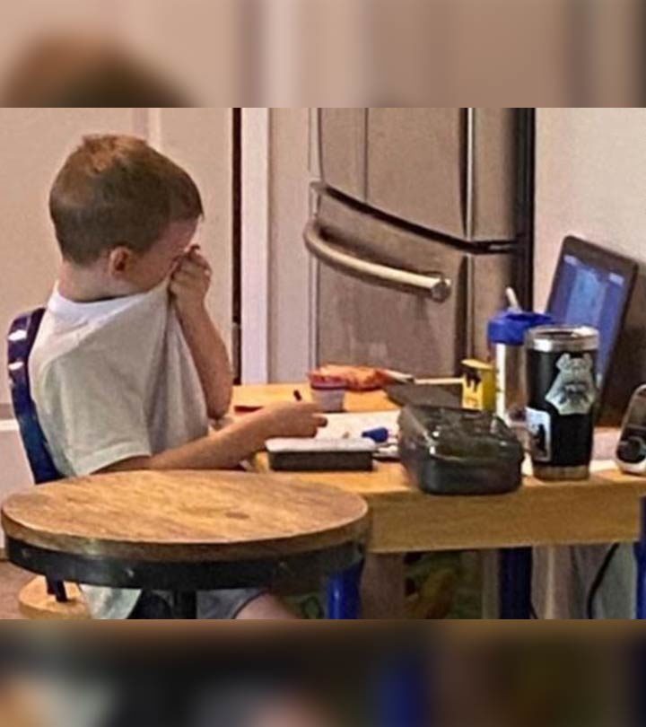 Photo Of 5-Year-Old Crying Over Distance Learning Goes Viral