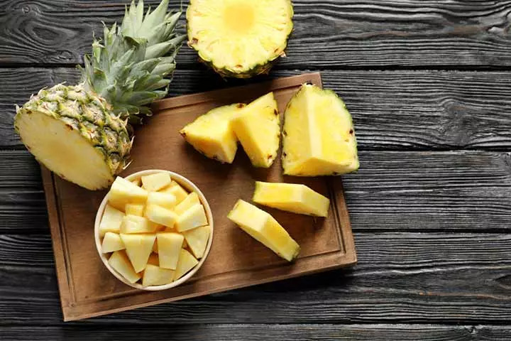 Pineapple healthy food for kids