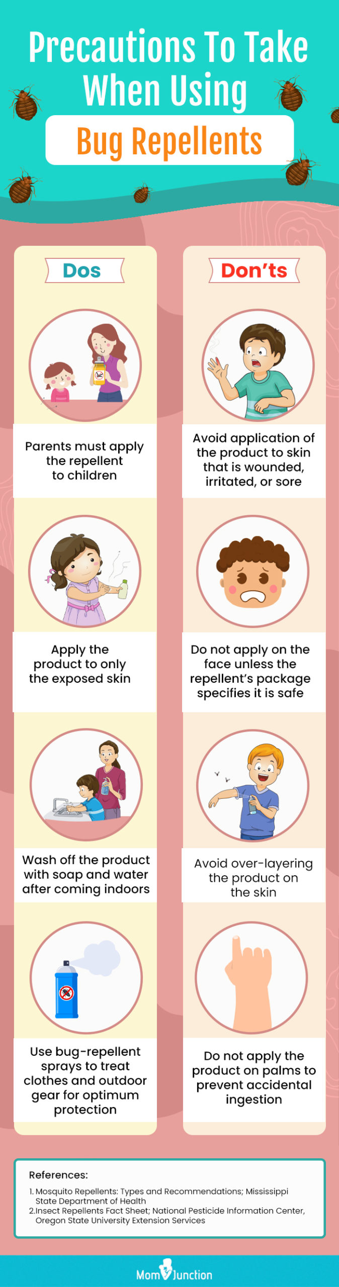 Precautions To Take When Using Bug Repellents (infographic)