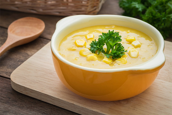 Sweet corn soup recipes for babies