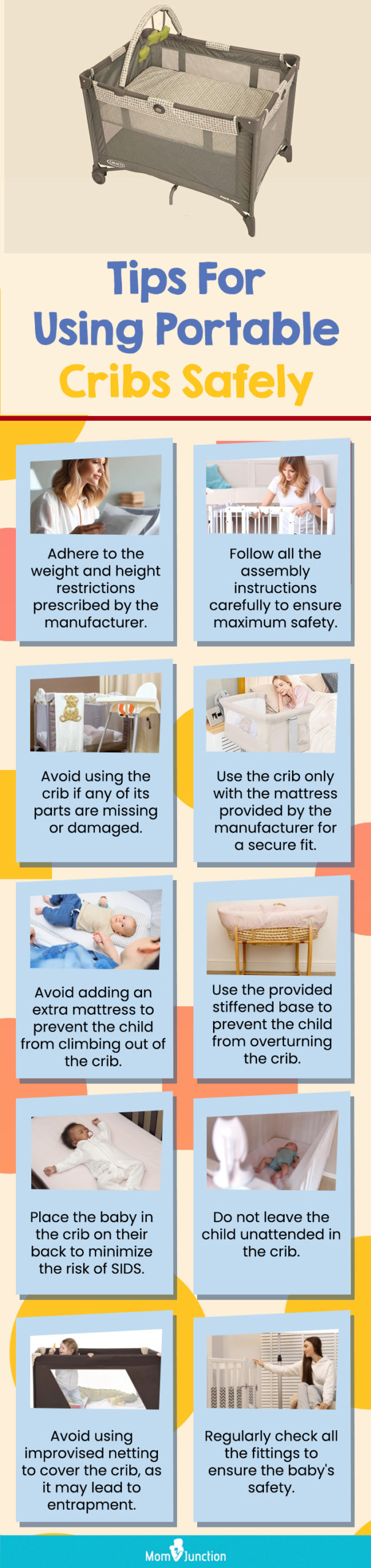Tips For Using Portable Cribs Safely (infographic)
