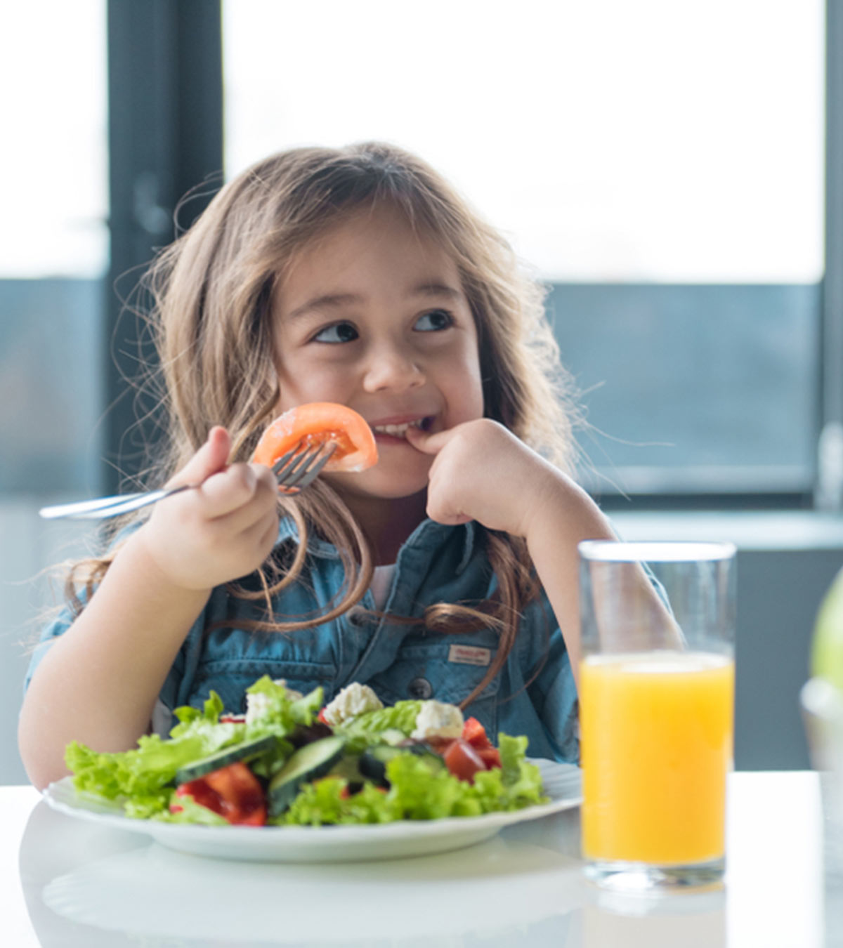 healthy kids eating